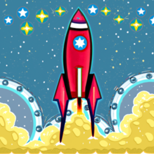 a rocket ship, num_inference_steps = 100