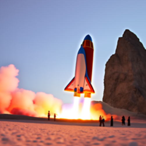 a rocket ship, num_inference_steps = 20